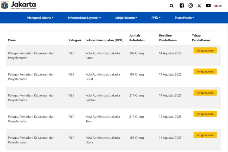 Cara Melamar Kerja di Laman Resmi Jakarta go id, Ikuti Panduannya